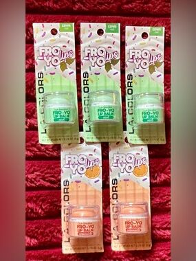 L.A. Colors Fro-Yo Lip Balm & Gloss Trio - Mint Green & Peach Shades